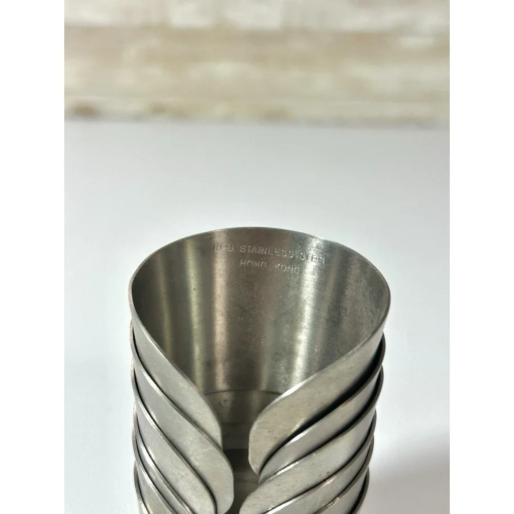 Set of 6 Stainless Steel Napkin Rings Tableware Hong Kong